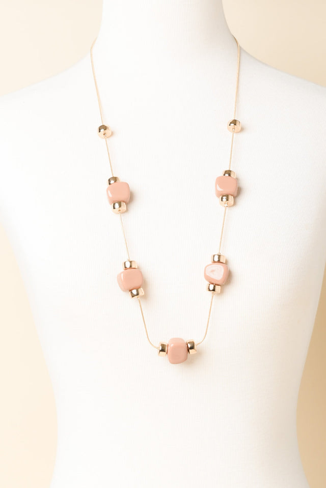 Mardie Blush Beaded Necklace