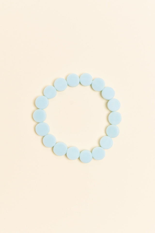 Mari Light Blue Resin Beaded Bracelet