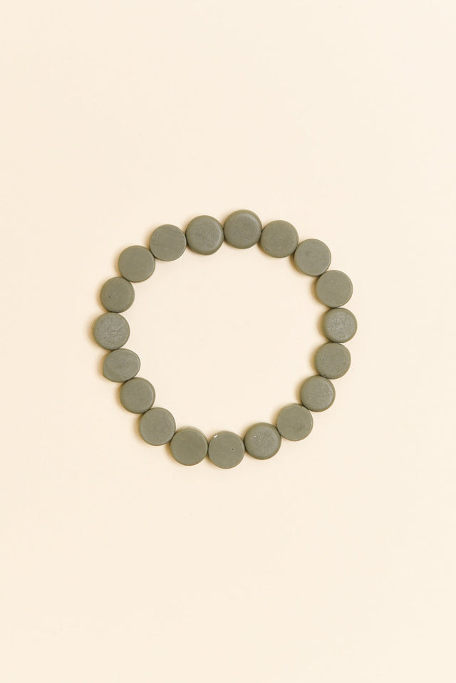Mari Olive Resin Beaded Bracelet