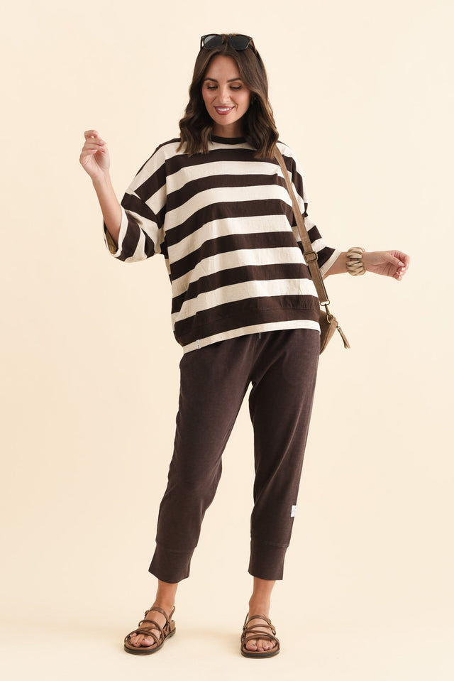 Fundamental Brunch Dark Brown Cotton Pants banner image