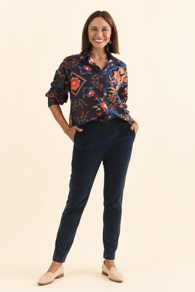 Elle Navy Corduroy Pants banner image