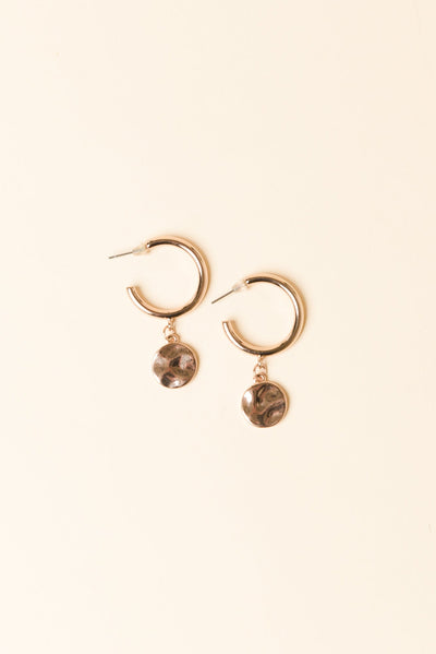 Myron Gold Disc Hoop Earrings