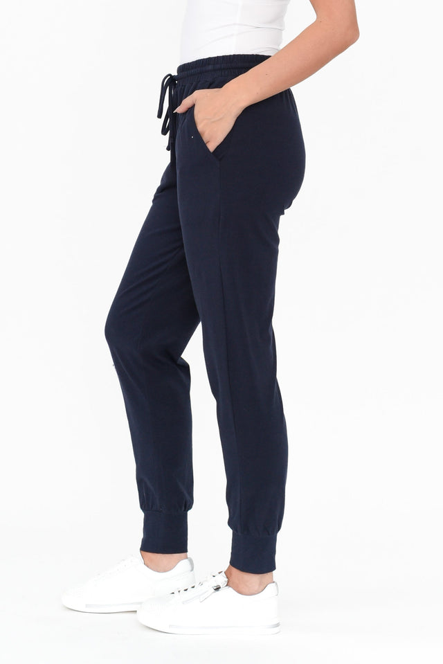 Navy Cotton Everyday Tie Sweatpants image 5