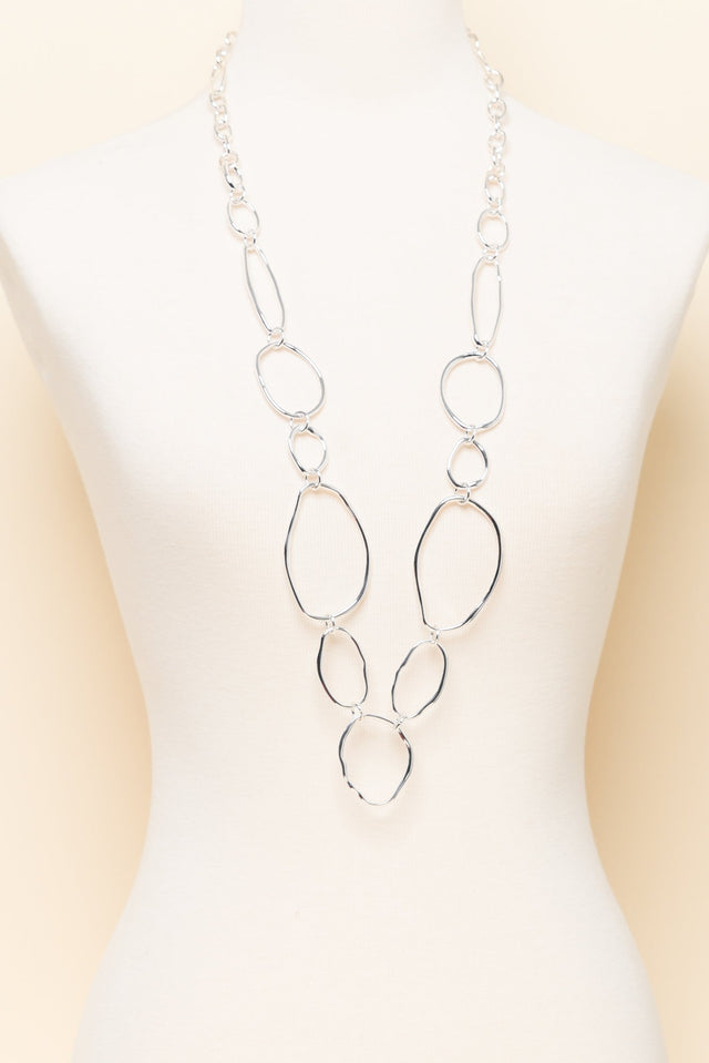 Nona Silver Circle Necklace