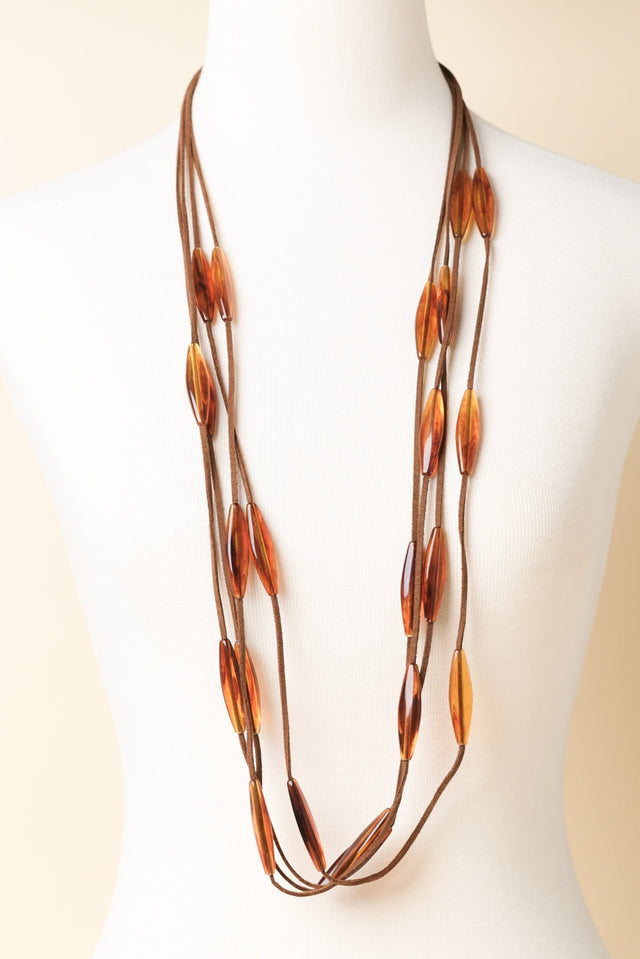 Olla Amber Beaded Necklace
