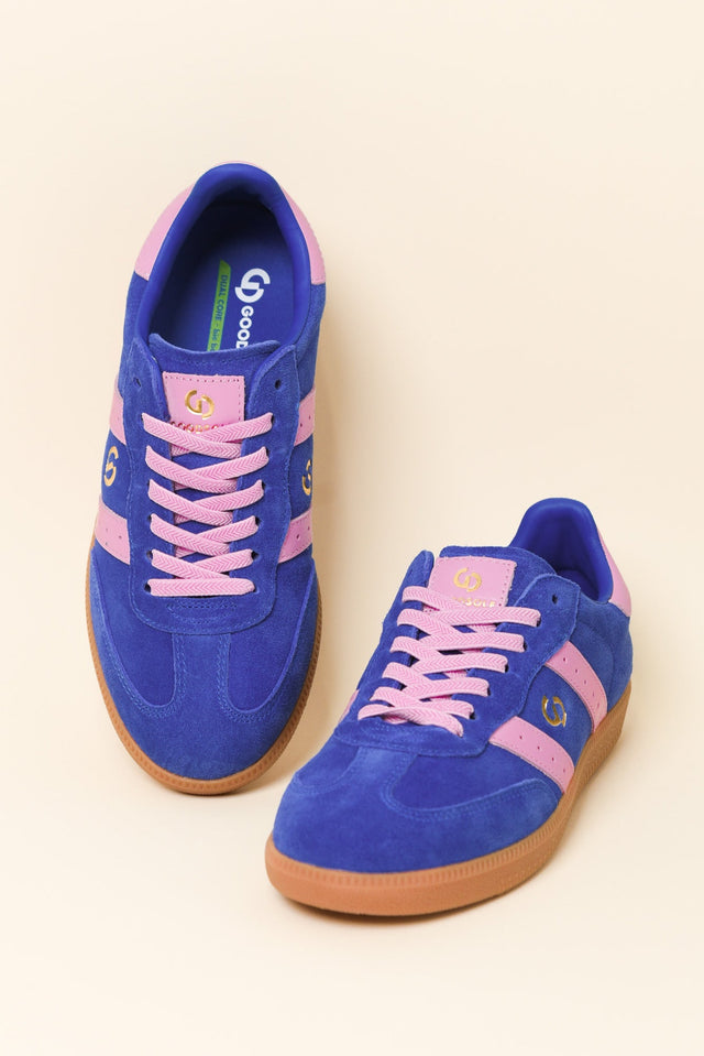Parallel Cobalt Contrast Suede Sneaker