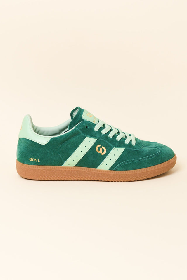 Parallel Green Contrast Suede Sneaker