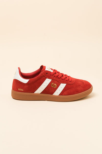 Parallel Red Contrast Suede Sneaker