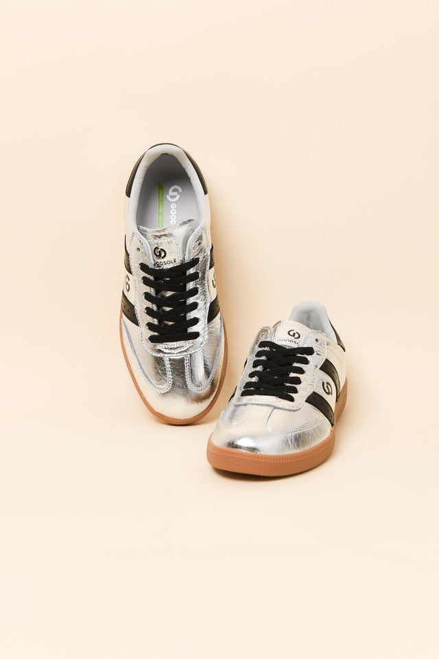 Parallel Silver Contrast Suede Sneaker