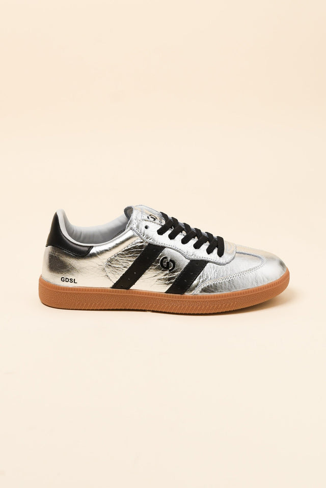 Parallel Silver Contrast Suede Sneaker