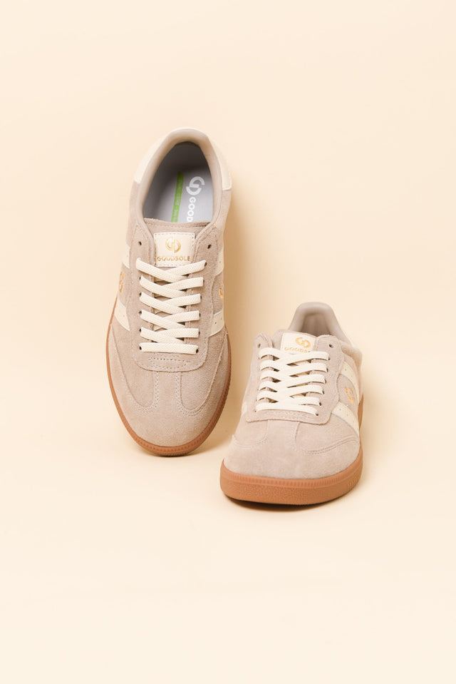 Parallel Taupe Contrast Suede Sneaker
