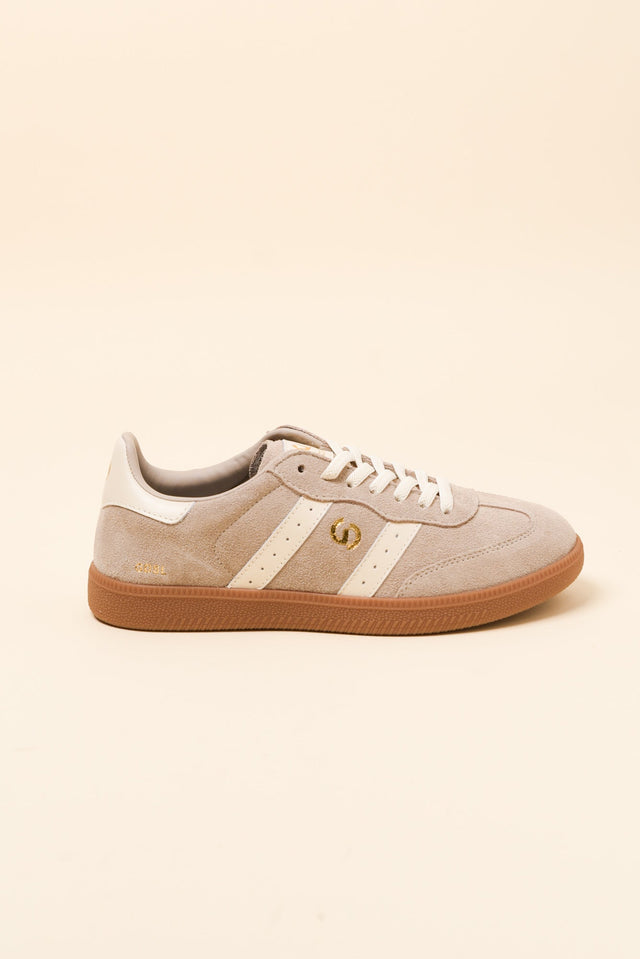 Parallel Taupe Contrast Suede Sneaker