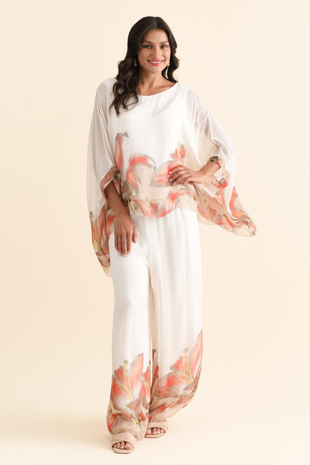 Paxos White Bloom Silk Overlay Top banner image