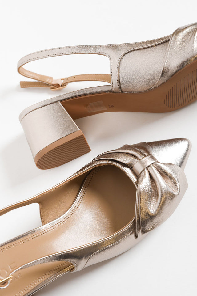 Perrie Rose Gold Leather Slingback Heel image 6