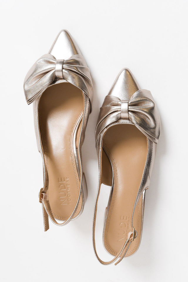 Perrie Rose Gold Leather Slingback Heel image 3