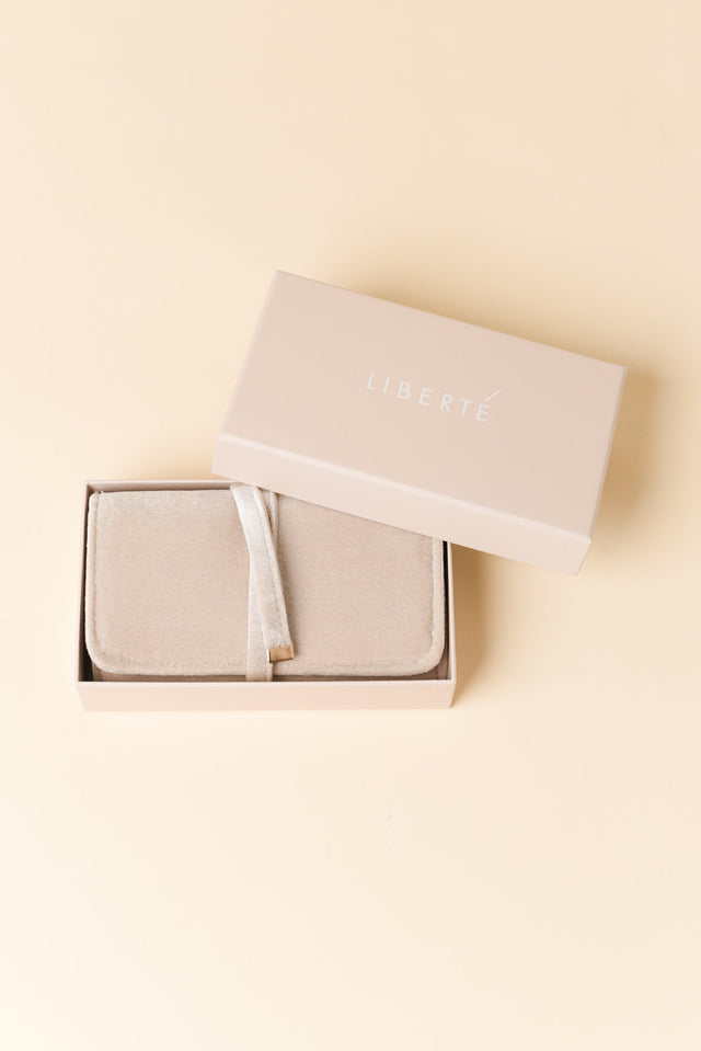 Pisa Beige Velvet Jewelry Wallet