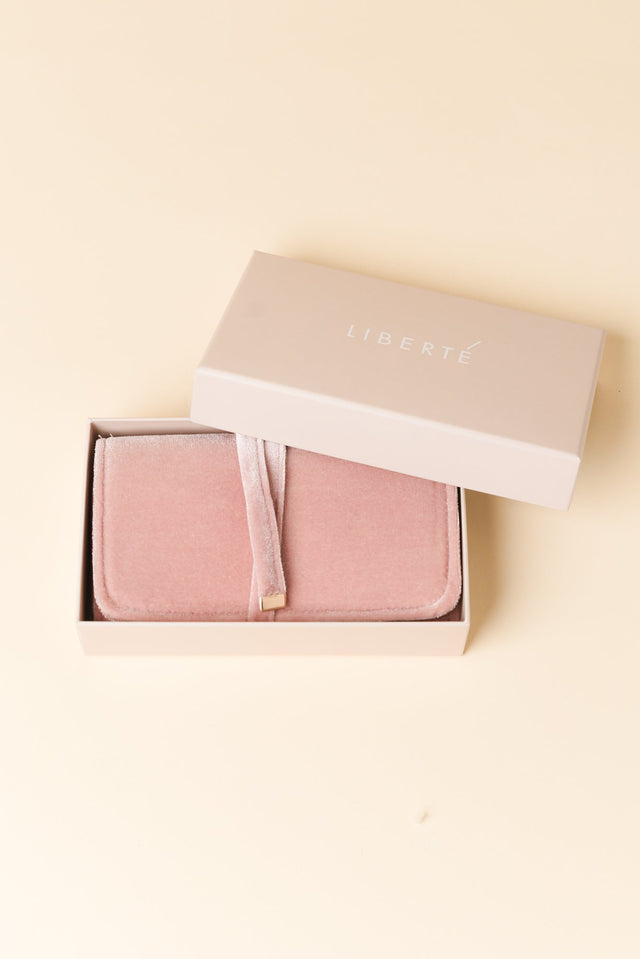 Pisa Pink Velvet Jewelry Wallet