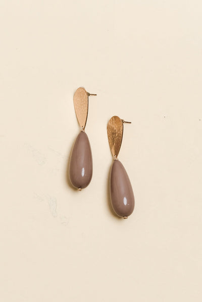 Quinlan Mocha Teardrop Earrings