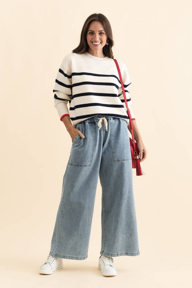 Leonie Navy Stripe Knit Sweater banner image