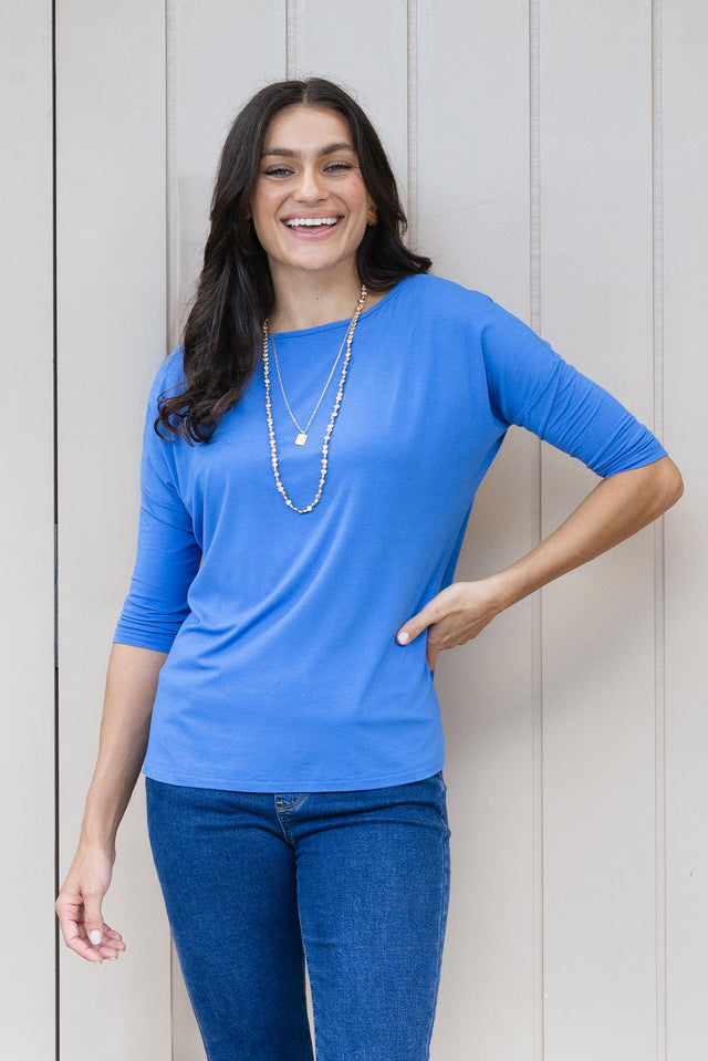 Josette Blue Bamboo Top