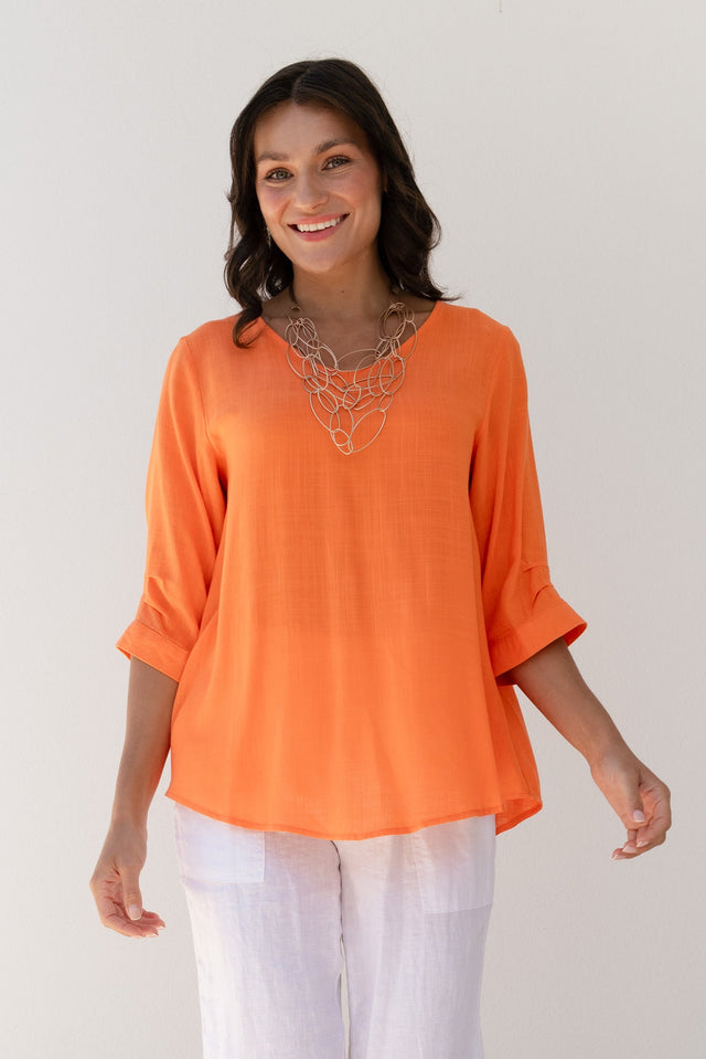 Gomez Orange Button Top