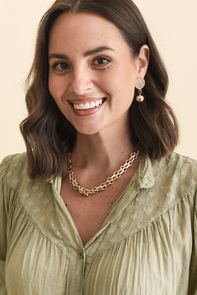Hanly Gold Linked Chain Necklace