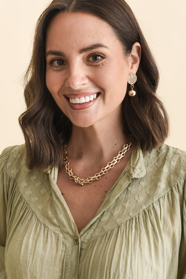 Hanly Gold Linked Chain Necklace