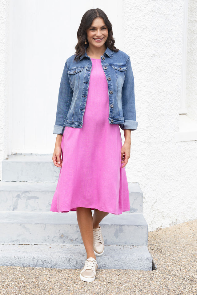 Marley Pink Linen Blend Dress