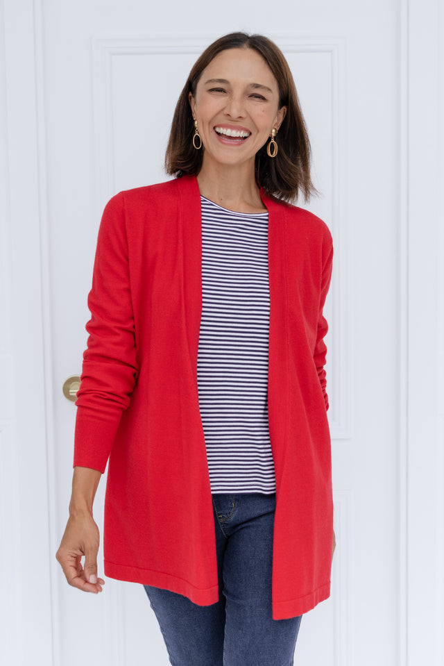 Morocco Red Knit Cardigan
