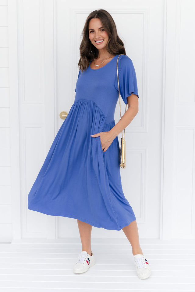Dalton Cobalt Crescent Dress