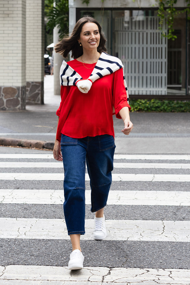 BB Barrel Dark Blue Jeans