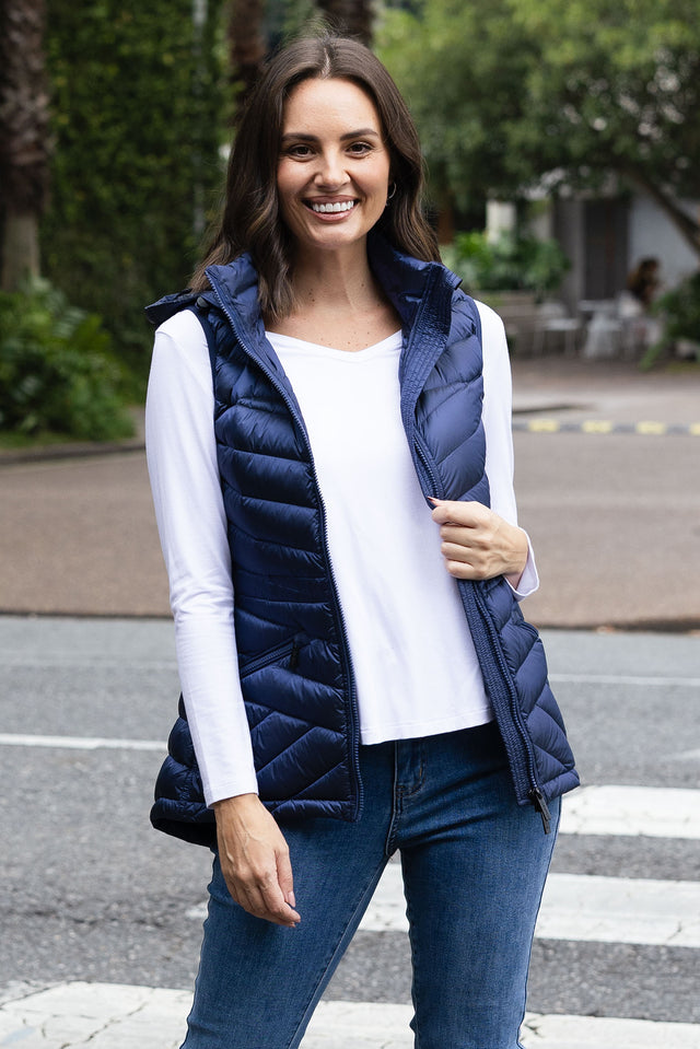Maryclaire Navy Down Puffer Vest image 1