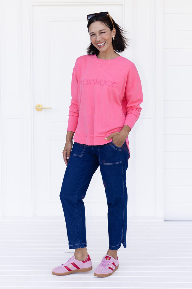 Simplified Pink Crewneck Sweatshirt