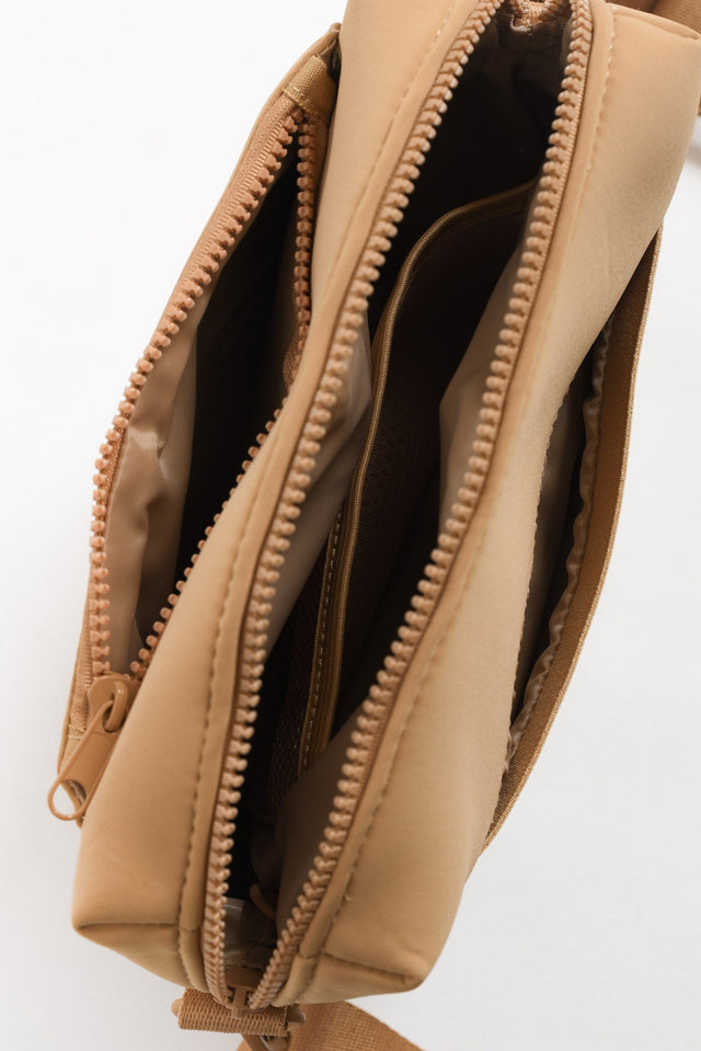 Rudy Beige Neoprene Crossbody Bag