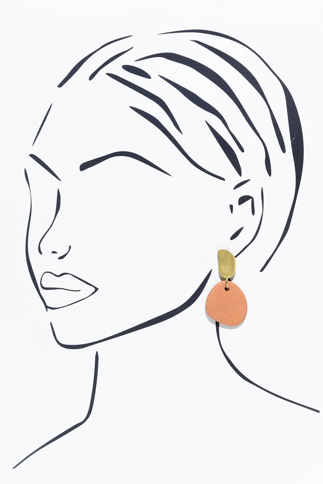 Rylie Gold Ceramic Drop Earrings