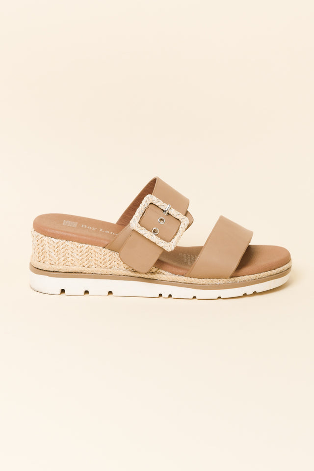 Ryver Taupe Buckle Wedge Sandal