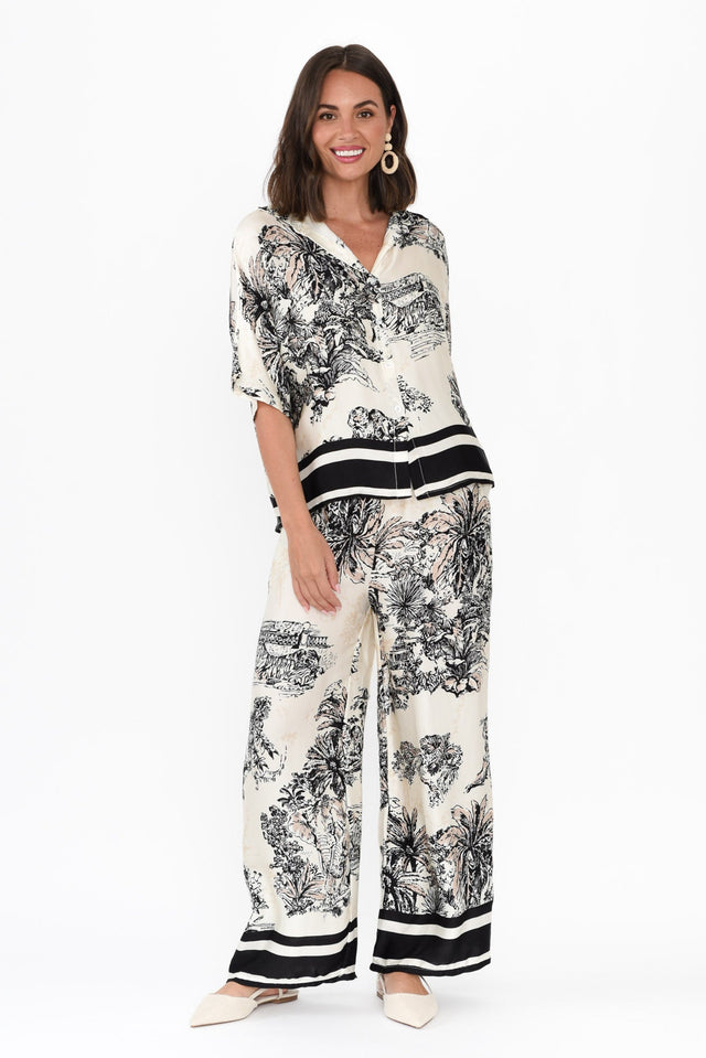 Persephone Natural Jungle Wide Leg Pants banner image