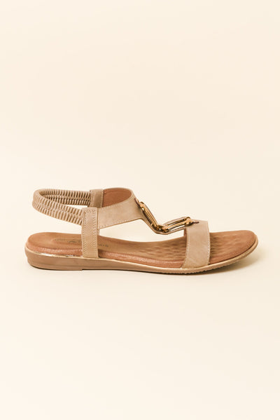 Shelby Taupe Chain Sandal