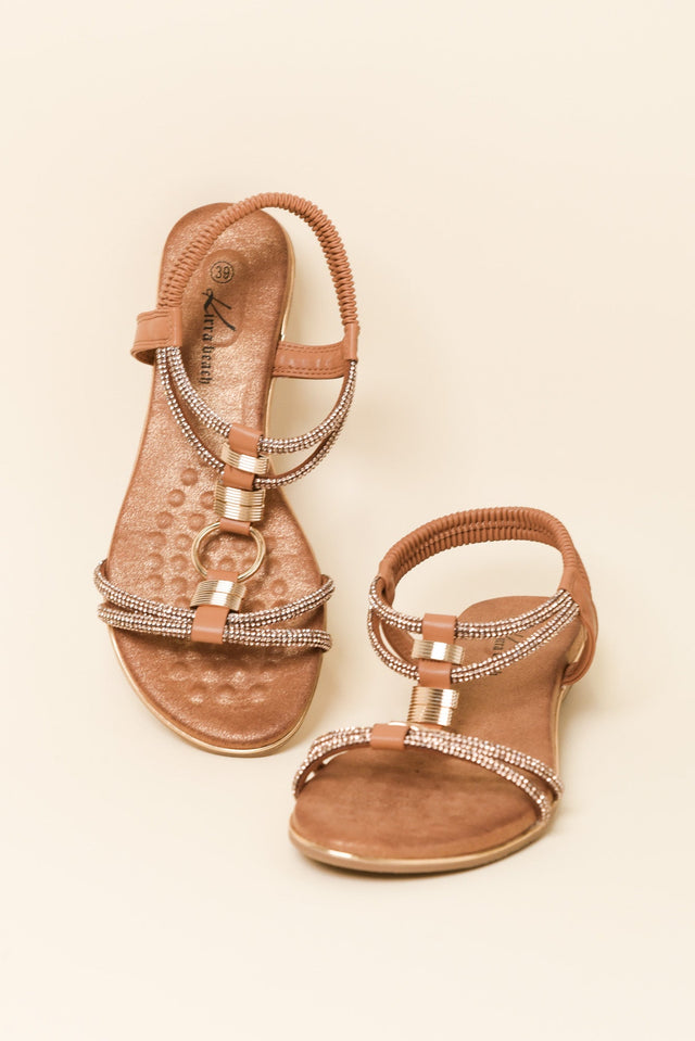 Sony Tan Diamante Sandal image 2