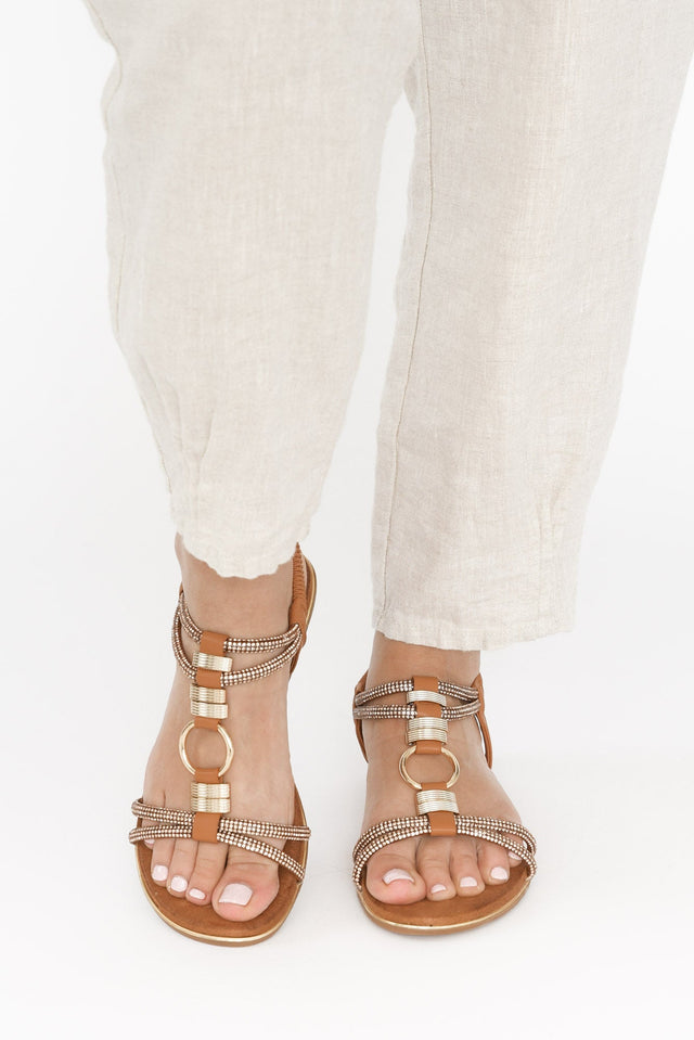 Sony Tan Diamante Sandal image 7