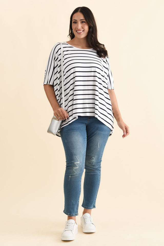 Sorronda White Bamboo Batwing Top banner image