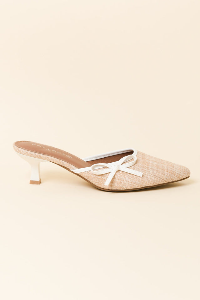 Spender Cream Raffia Leather Heel