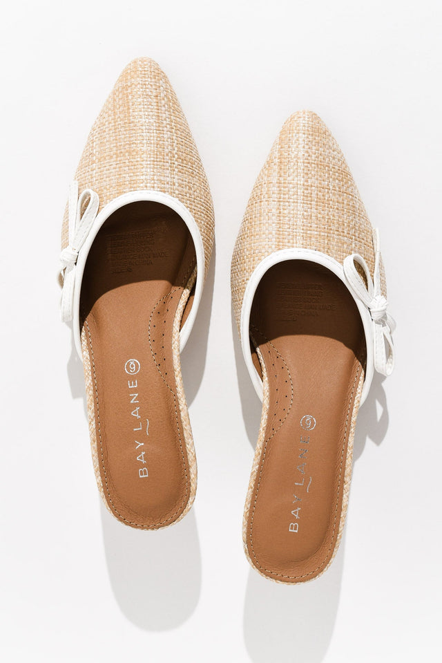 Spender Cream Raffia Leather Heel image 4