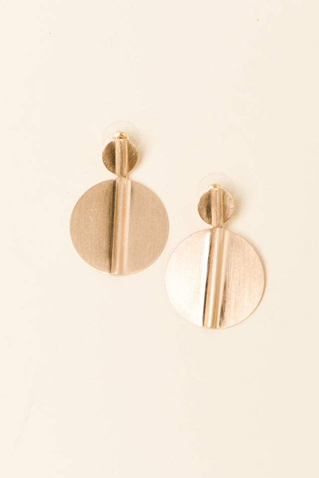 Tito Gold Circle Drop Earrings image 1
