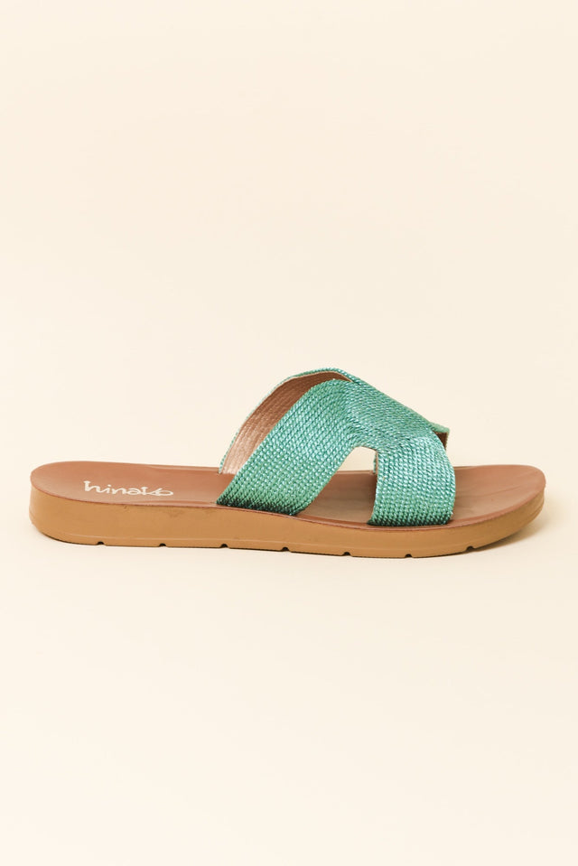 Wander Teal Shimmer Slide