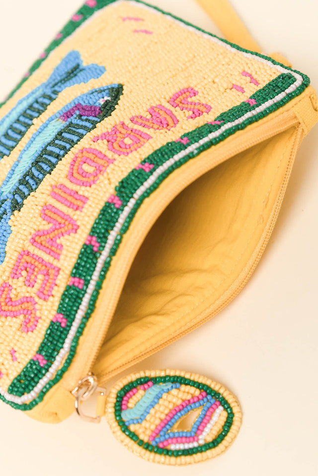 Yellow Sardines Beaded Clutch image 3