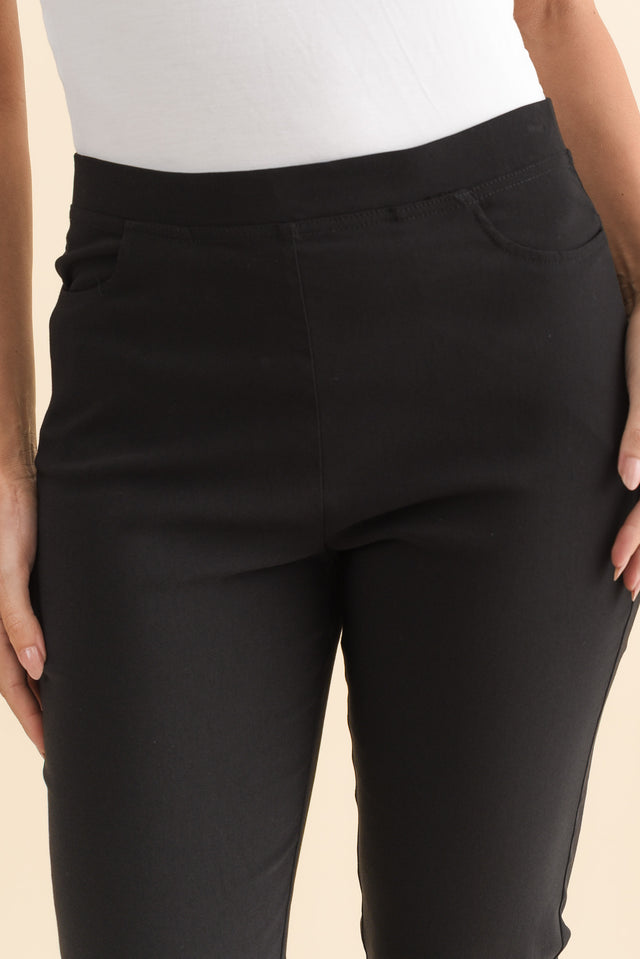 Zara Black Stretch Full Length Pants image 7