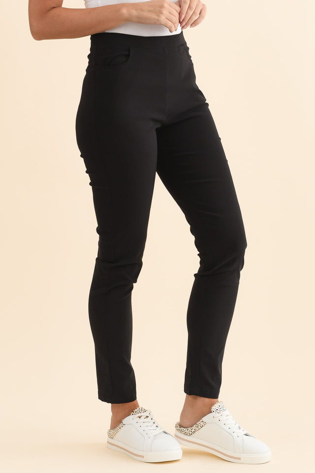 Zara Black Stretch Full Length Pants image 5